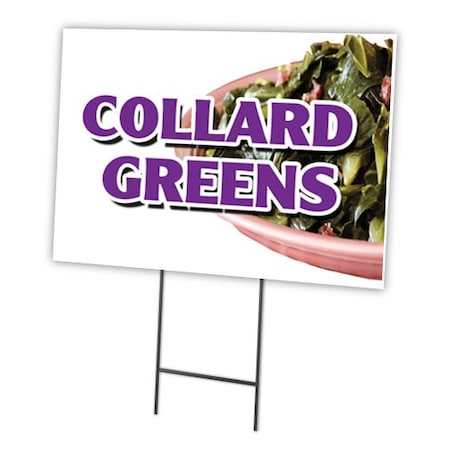 Signmission Collard Greens Yard Sign & Stake outdoor plastic coroplast window, C-2436-DS-Collard Greens C-2436-DS-Collard Greens